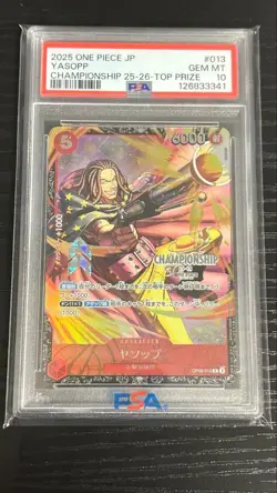 2025 ONE PIECE CARD CHAMPIONSHIP PROMO YASOPP OP09-013 PSA 10 - Image 1