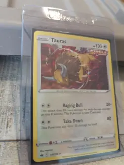 Pokemon 2021 Chilling Reign Tauros #115 TCG Rare Holo Single Collectible Card - Image 2