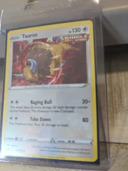 Pokemon 2021 Chilling Reign Tauros #115 TCG Rare Holo Single Collectible Card - Image 3