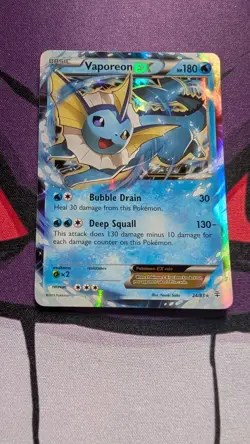 Pokemon TCG Vaporeon EX Generations Holo Card 24/83 Ultra Rare - 9 - Image 1
