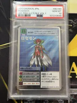 Digimon Rosemon Silver Etching PSA10 Graded Rare Collectible Card - Image 1