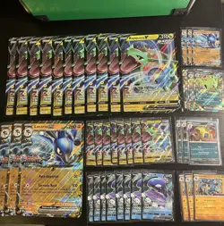 Pokemon Jumbo Oversized Card Lot Rayquaza Lucario With V/ Rare Cards - Image 1