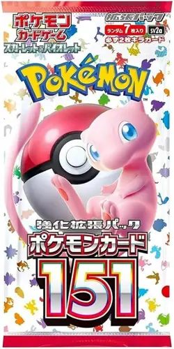 Pokemon Card Game Japanese 151 SV2a Booster Pack (7 Cards Per Pack) - Image 1
