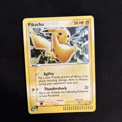Pikachu SWIRL Black Star Promo Holo Card #012 2003 Polemon TCG VLP - Image 1