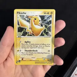 Pikachu SWIRL Black Star Promo Holo Card #012 2003 Polemon TCG VLP - Image 2