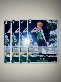 OP03-030 Nami X4 Playset One Piece TCG Card Pillars of Strength CCG - Image 1