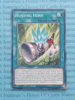 DOOD-EN086 Hunting Horn Yu-Gi-Oh Card 1st Edition New - Image 1