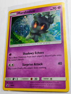 2018 Pokemon TCG Marshadow Sun & Moon Black Star Promo SM93 Holo Hologram Card - Image 1