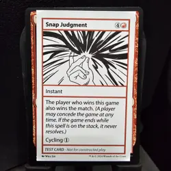 Snap Judgment Playtest - MB2 - NM - MTG Magic - Image 1