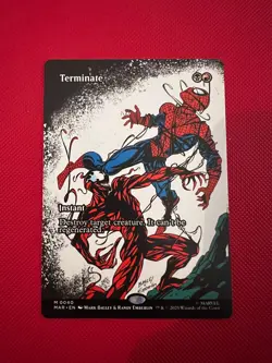 Terminate 0040 Borderless Spider-Man MTG Marvel Universe Eternal-Legal - Image 1