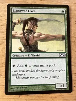 Magic the Gathering MTG Llanowar Elves (182) Magic 2012 LP - Image 1