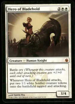 1x Hero of Bladehold - Mirrodin Besieged - NM - MTG - Image 1