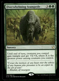 1x Overwhelming Stampede - Commander 2019 - NM - MTG - Image 1