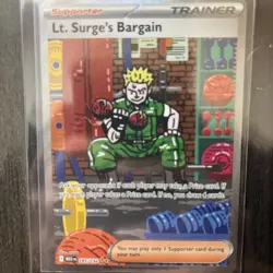 Lt. Surge's Bargain 185/132 Special Illustration Rare Pokemon Mega Evolution NM - Image 3