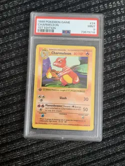 Charmeleon 1st Edition Shadowless Base Set PSA 9 24/102 WOTC Pokemon 1999 - Image 1