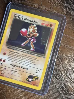 Rocket's Hitmonchan 011/132 Gym Heroes SWIRL Holo Rare Pokemon TCG Team Rocket - Image 3