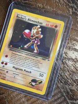 Rocket's Hitmonchan 011/132 Gym Heroes SWIRL Holo Rare Pokemon TCG Team Rocket - Image 4