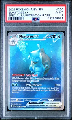 2023 POKEMON MEW EN-151 SPECIAL ILLUSTRATION RARE #200 BLASTOISE EX PSA 9 - Image 1
