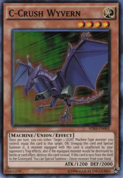 Yugioh C-Crush Wyvern SDKS-EN003 Super Rare NM - Image 1