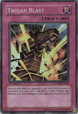 Yugioh Trojan Blast CDIP-EN056 Super Rare 1st Edition MP - Image 1