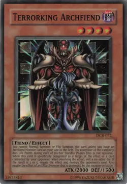 Yugioh Terrorking Archfiend DCR-072 Super Rare LP - Image 1