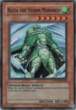 Yugioh Raiza the Storm Monarch FOTB-EN026 Super Rare MP - Image 1