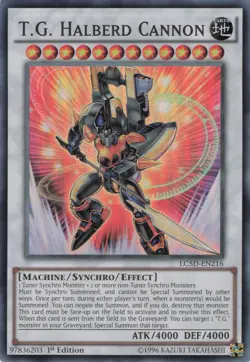 Yugioh T.G. Halberd Cannon LC5D-EN216 Super Rare 1st Edition LP - Image 1