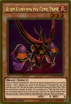 MVP1-ENG34 Blade Garoodia The Cubic Beast Gold Rare 1st Edition NM YuGiOh TCG - Image 1