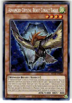 Yugioh - Advanced Crystal Beast Cobalt Eagle - BLCR-EN015 - SCR - 1st Ed - NM - Image 1