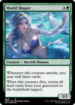 WORLD SHAPER : altered-art card for use with MTG : HOT, SEXY, BUSTY MERMAID! - Image 1