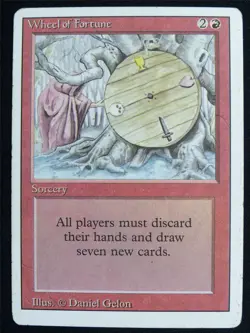 Wheel of Fortune played - 3ED - Mtg Card #4J3 - Image 1