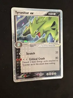 Pokemon TCG: Tyranitar EX Cosmos Holo Ultra Rare Card 17/17 Pop Series 1 LP - Image 2