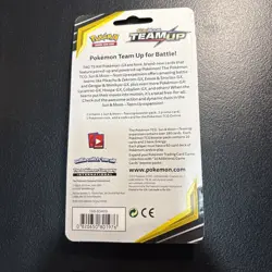 Sealed TEAM UP Blister Booster Pack (Pikachu SM162 Promo + Coin) Pokemon Cards - Image 2