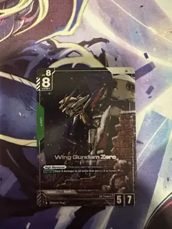 Gundam Card Game - Newtype Rising - Wing Gundam Zero LR+ - Alt Art - Image 1