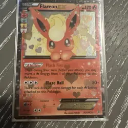 Flareon EX RC6/RC32 Pokemon XY Generations Radiant Collection Card Damaged - Image 2