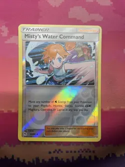 Pokemon Card Misty's Water Command Hidden Fates Reverse Holo 63/68 Near Mint - Image 1