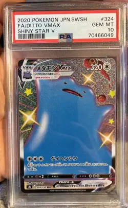 PSA 10 Gem Mint Ditto Vmax 324/190 SSR 2020 Shiny Star V Pokemon Card Japanese70 - Image 1
