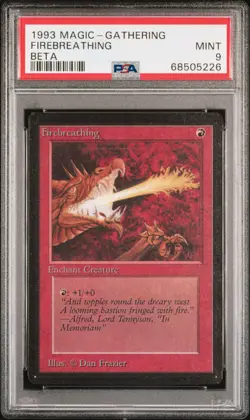 1993 Magic The Gathering Beta Firebreathing Vintage Magic TCG Set PSA 9 - Image 1