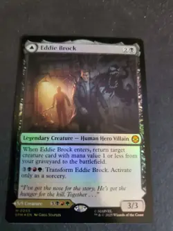 MTG SPM Eddie Brock Venom Lethal Protector 55 Mythic Spider-Man Foil NM - Image 1