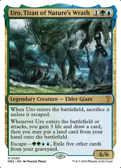 Uro, Titan of Nature's Wrath x1 1x Mystery Booster 2 White Border NM MTG - Image 1