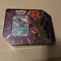 Destined Rivals Team Rocket Tin (Nidoking ex) - Sealed New - Pokemon TCG - Image 1