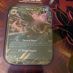 Destined Rivals Team Rocket Tin (Nidoking ex) - Sealed New - Pokemon TCG - Image 3