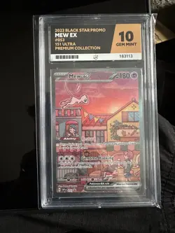 Pokemon Mew EX TCG SV Promo 53 Black Star Promo 151 Ultra Premium Ace Graded 10 - Image 1
