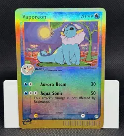 Pokemon TCG EX Sandstorm Vaporeon 25/100 Reverse Holo LP - Image 1