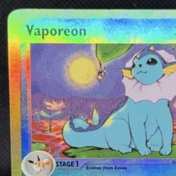 Pokemon TCG EX Sandstorm Vaporeon 25/100 Reverse Holo LP - Image 2