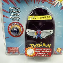 Vintage Pokemon Purple Pouch Bag W/10 Marbles Butterfree Pidgey New Purple - Image 4