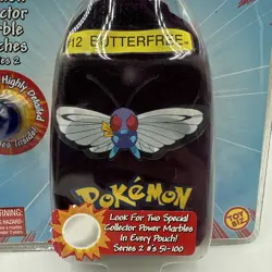 Vintage Pokemon Purple Pouch Bag W/10 Marbles Butterfree Pidgey New Purple - Image 5