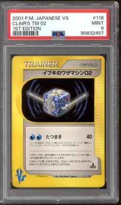 Pokemon VS 1st Edition Japanese Clair's TM 02 118/141 PSA 9 - Image 1