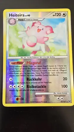 Holo Pokemon Karte: Heiteira LV. 40 22/127 | Reverse Holo | Platin | Deutsch - Image 4