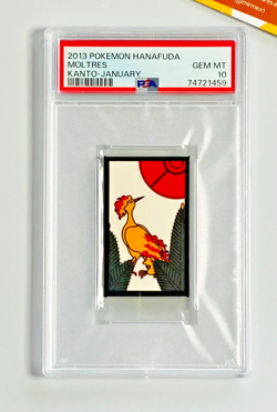 Pokemon PSA 10 Moltres Hanafuda Kanto January 2013 Japanese - Image 1
